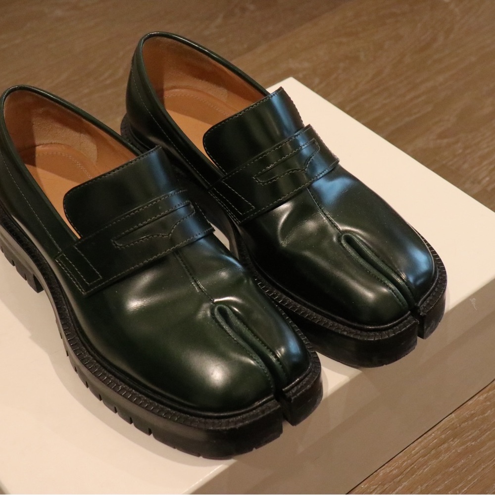 Maison Margiela Green Tabi Loafers